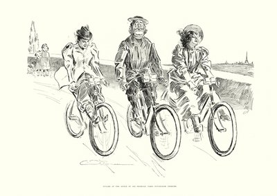 Gullem ryhtyy lääkärin kehotuksesta ulkoilemaan (litografia). tekijältä Charles Dana Gibson