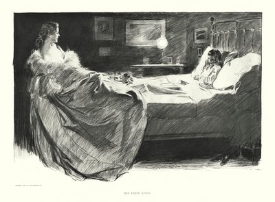 Hänen ensimmäinen rakkautensa (litografia) tekijältä Charles Dana Gibson