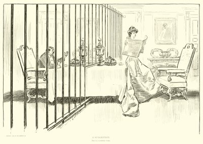 Kuvitus Social Ladderille tekijältä Charles Dana Gibson