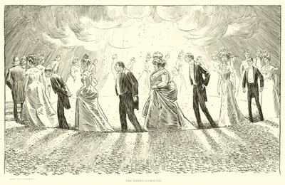 Kuvitus Social Ladderille tekijältä Charles Dana Gibson