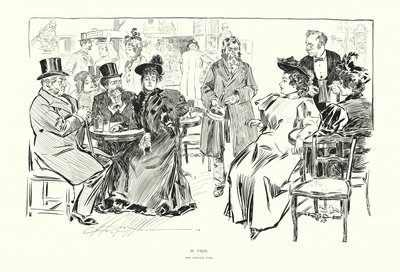 Pariisissa (litografia) tekijältä Charles Dana Gibson