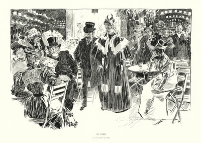 Pariisissa (litografia) tekijältä Charles Dana Gibson
