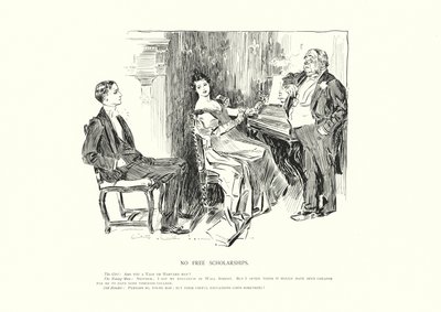 Ei ilmaisia apurahoja (litografia) tekijältä Charles Dana Gibson