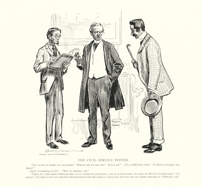 Virkamiesjärjestelmä (litografia) tekijältä Charles Dana Gibson
