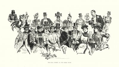 Todellinen näyttelyesine hevosnäyttelyssä (litografia) tekijältä Charles Dana Gibson