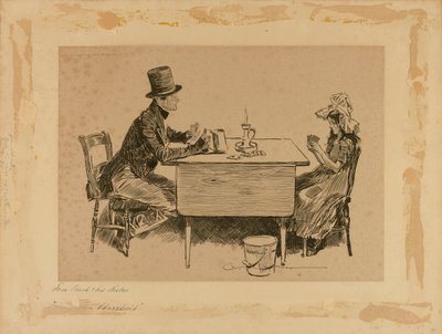 Tom Pinch ja hänen sisarensa, elokuvasta "Martin Chuzzlewit" (Martin Chuzzlewit) tekijältä Charles Dana Gibson