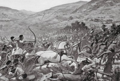 Sety I Syyriassa, XIX dynastia (litografia) tekijältä Charles Daniel Ward