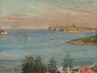Katse kohti Sydney Headsia kaupungin pohjoisosasta (öljy aluksella) tekijältä Charles David Jones Bryant