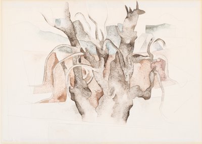 Bermuda - Puut, 1917 (wc) tekijältä Charles Demuth