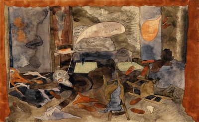 Kreivitär Gerschutz Lulun kuolema (wc paperilla) tekijältä Charles Demuth
