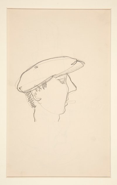 Miesten tupakoinnin johtaja (recto); Nainen sateenvarjolla (käänteinen) tekijältä Charles Demuth