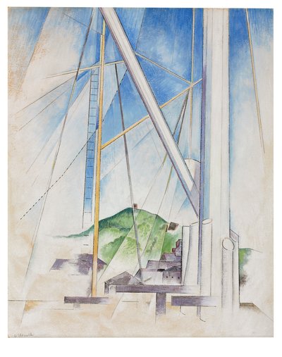 In the Key of Blue, n. 1919 (tempera & kynä laivalla) tekijältä Charles Demuth