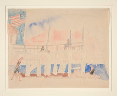 Laituri neljällä hahmolla tekijältä Charles Demuth