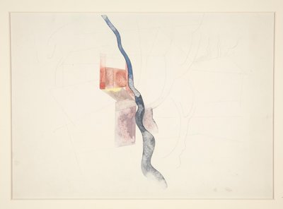Tree Abstraction (luultavasti tutkimus Red Chimneys, 1918?) tekijältä Charles Demuth