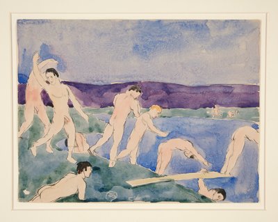 Kaksitoista alastonpoikaa rannalla tekijältä Charles Demuth