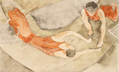 Kaksi Trapeze-esittäjää punaisessa tekijältä Charles Demuth
