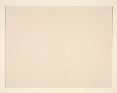 Nainen istuu rannalla, luultavasti Provincetownissa tekijältä Charles Demuth