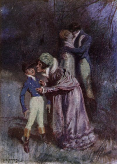 Kuvitus Jeffery Farnolin teokselle The Amateur Gentleman (värilitho) tekijältä Charles Edmund (after) Brock
