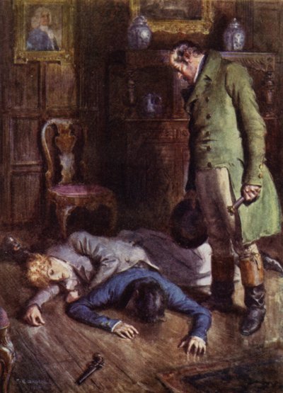 Kuvitus Jeffery Farnolin teokselle The Amateur Gentleman (värilitho) tekijältä Charles Edmund (after) Brock
