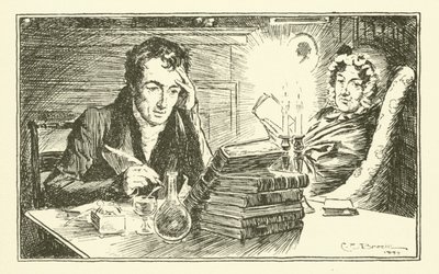 Charles Lamb sisarensa Maryn kanssa (kaiverrus) tekijältä Charles Edmund Brock
