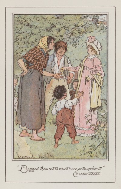 Kuvitus Emmalle, Jane Austen (värilitho) tekijältä Charles Edmund Brock