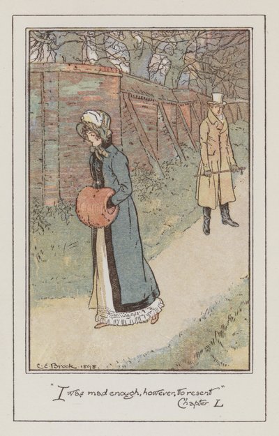 Kuvitus Emmalle, Jane Austen (värilitho) tekijältä Charles Edmund Brock