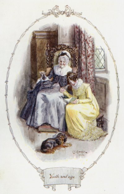Nuoruus ja ikä (väri litho) tekijältä Charles Edmund Brock