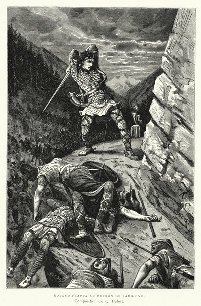 Roland Frappa Au Perron De Sardoine (kaiverrus) tekijältä Charles Edouard Delort