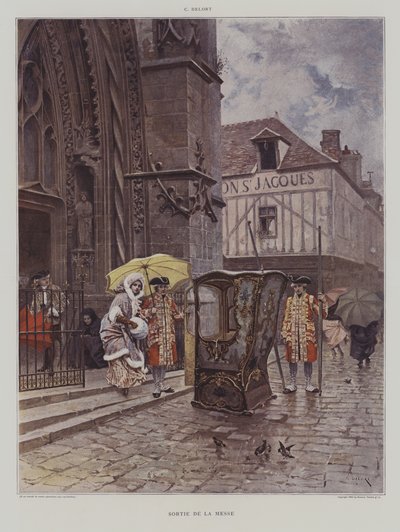 Sortie de la Messe (Kirkosta poistuminen messun jälkeen) tekijältä Charles Edouard Delort
