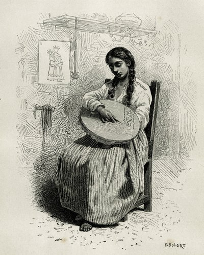 Brodeeraaja Salentossa, Quindion alueella (Kolumbia), kaiverrus Ch.Delort, havainnollistamaan E.Andren tarinaa America Equinoxialesta, Ranskan hallituksen lähetystyö, julkaistu tour du mondessa, Edouardin johdolla. Charto tekijältä Charles Edouard Delort
