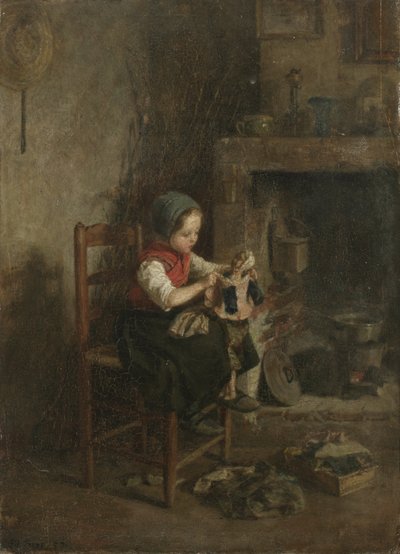 Nuken pukeminen, 1857 tekijältä Charles Edouard Frere