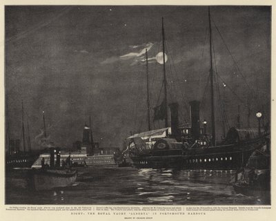 Yö, Royal Yacht Alberta Portsmouthin satamassa tekijältä Charles Edward Dixon