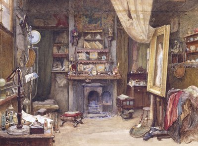 Taiteilijan studio, 1885 tekijältä Charles Edward Holloway