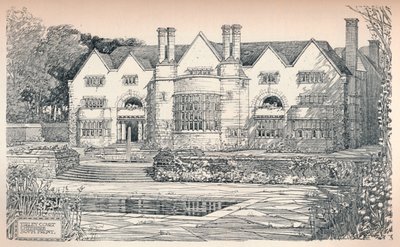 "Tirley Court, Cheshire: South Front", 1906 tekijältä Charles Edward Mallows