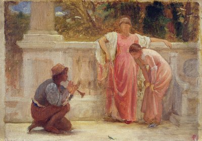Vihreä lisko, 1902 (lyijykynä ja öljy levylle) tekijältä Charles Edward Perugini