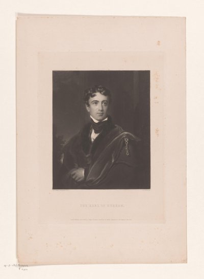 Muotokuva John George Lambton Earl of Durham (nimi esineessä) tekijältä Charles Edward Wagstaff