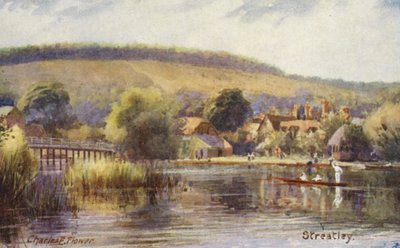 Thames-joki: Streatley (värilitro) tekijältä Charles Edwin Flower