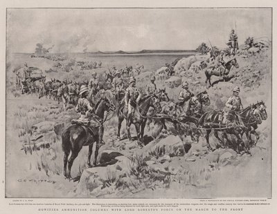 Haupitsipatsaskolonnit lordi Robertin joukkojen kanssa rintaman marssissa tekijältä Charles Edwin Fripp