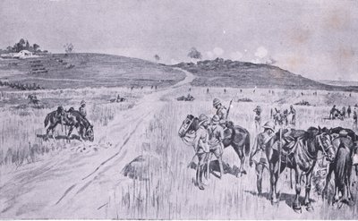 Vryheidin helpotus, teoksesta After Pretoria: The Guerilla War, jonka on julkaissut Harmsworth Bros Limited, 1901. tekijältä Charles Edwin Fripp