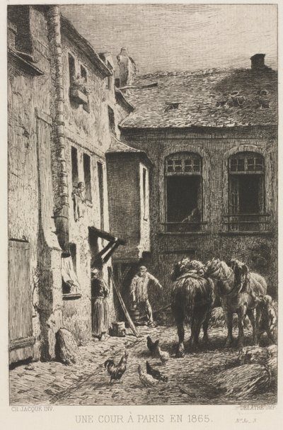 Piha Pariisissa tekijältä Charles Emile Jacque