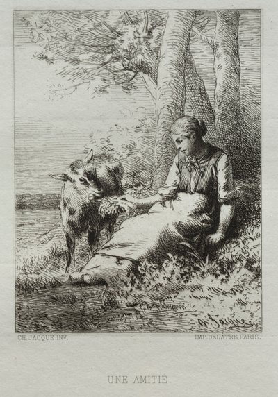 Kiintymys. tekijältä Charles Emile Jacque