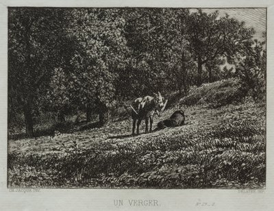 Hedelmätarha tekijältä Charles Emile Jacque