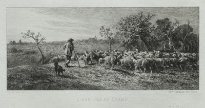Saapuminen Kentälle. tekijältä Charles Emile Jacque