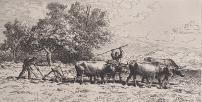 Härkäryhmä, 1868. tekijältä Charles Emile Jacque
