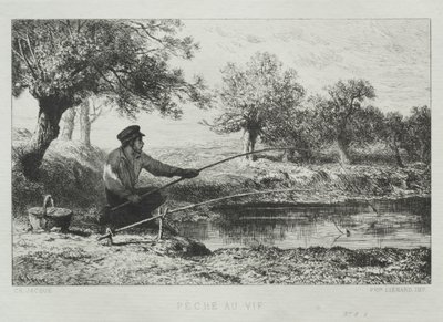 Kalastus. tekijältä Charles Emile Jacque