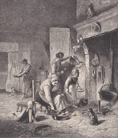 Gruel, Le Magasin Pittoresquesta, n. 1852. tekijältä Charles Emile Jacque