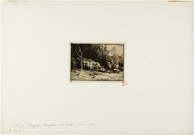 Lehmälauma tulee ulos metsästä tekijältä Charles Emile Jacque