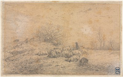 Sikalauma tekijältä Charles Emile Jacque