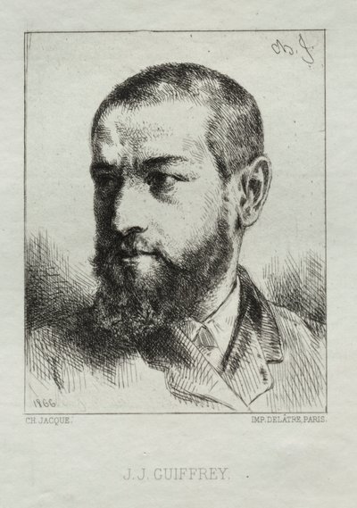 J. J. Guiffrey, 1866. tekijältä Charles Emile Jacque