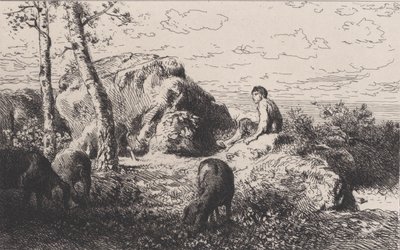 Tuhlaajapoika, n. 1868. tekijältä Charles Emile Jacque